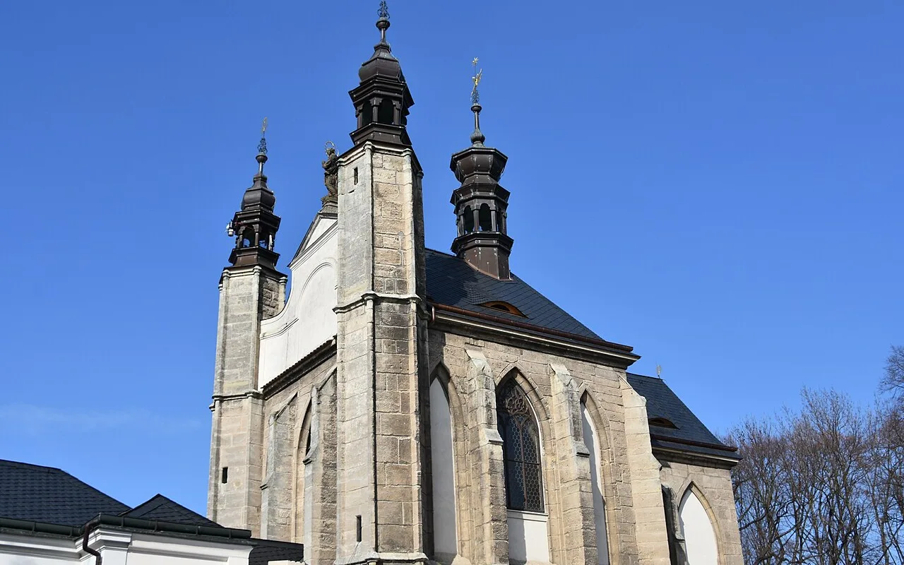 Exterior of the Cemetery Church of All Saints in Sedlec, above the ossuary